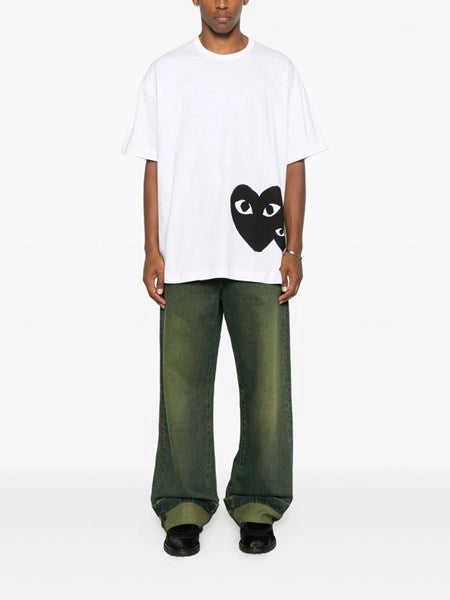 T-shirt oversized black heart