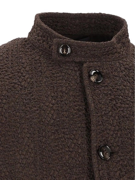 Blazer con collo alla coreana