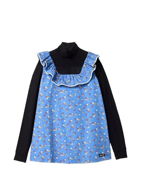 Maglia in popeline e lana