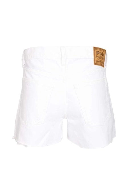 Short sfrangiati in denim
