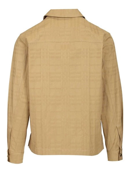 Camicia con cerniera in cotone Check