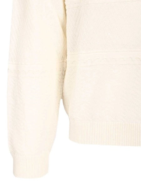 Maglione con collo serafino