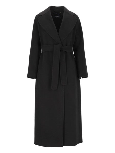 Cappotto a vestaglia in drap di lana Poldo