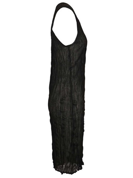Crinkled knit tank dress