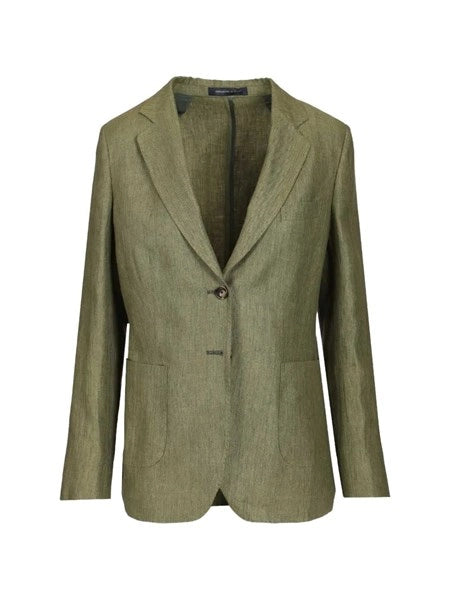 Blazer monopetto in lino