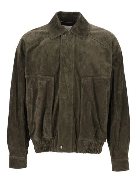 Bomber in pelle crosta vintage