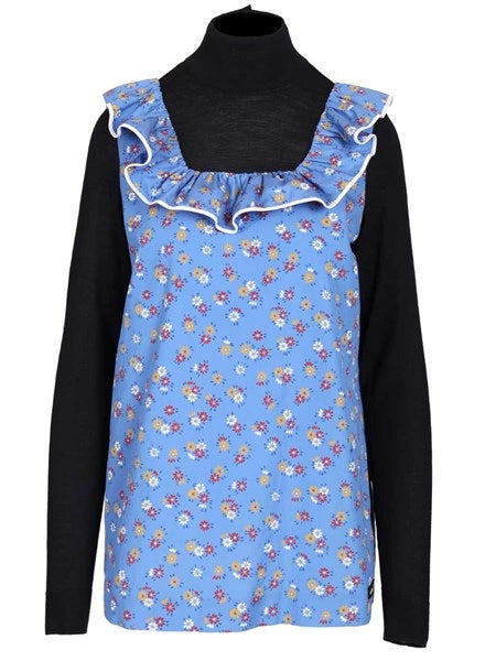 Maglia in popeline e lana
