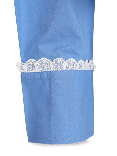 Camicia in cotone con dettagli in pizzo
