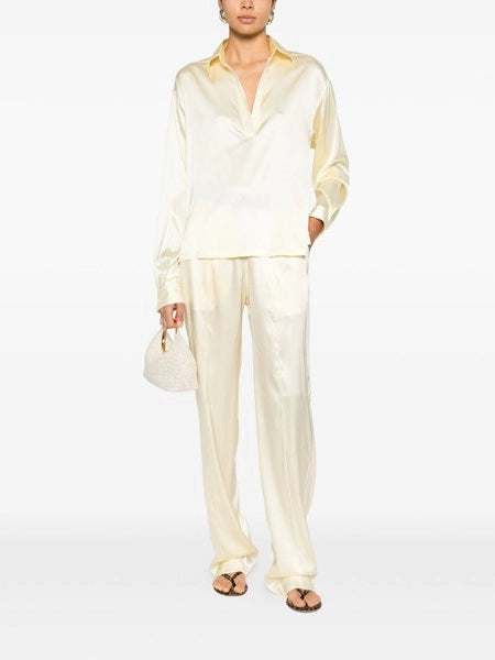 Pantaloni in seta stretch