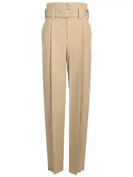 Pantaloni vita alta con cintura