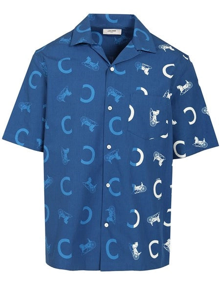 Camicia bowling in cotone