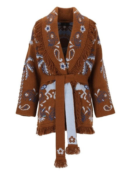 Cardigan Island Roots in misto lana ricamata