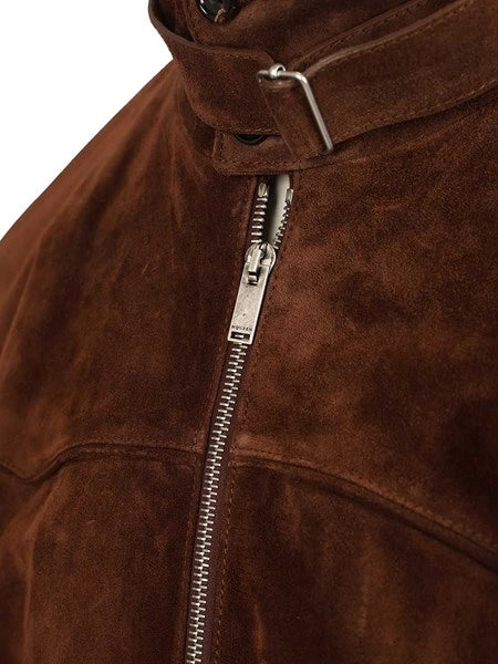Giacca harrington in camoscio