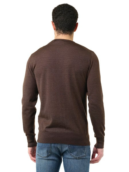 Maglia girocollo marrone