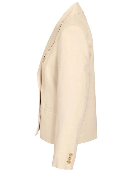 Blazer in viscosa e lino