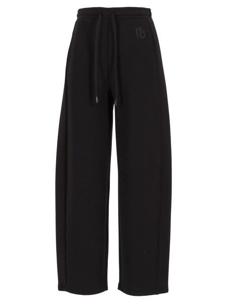 Pantalone flare in jersey stretch