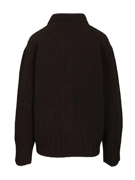 Cardigan in cashmere e lana
