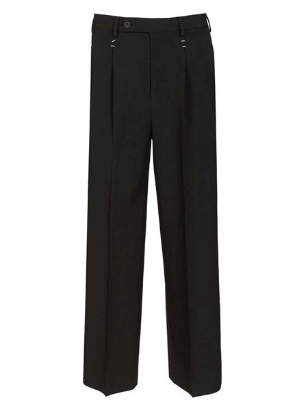 Pantaloni in misto lana con graffette