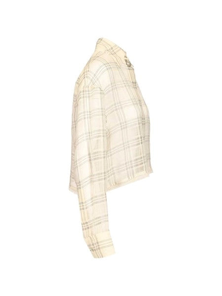 Camicia corta semitrasparente