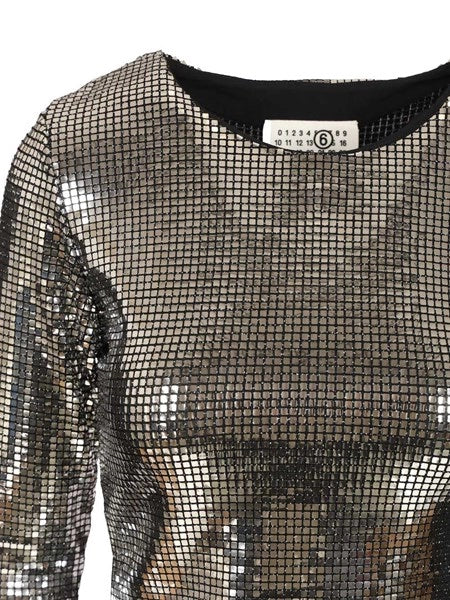 Maglia maniche lunghe argentata