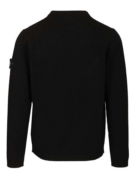 Maglione in cotone micro punto
