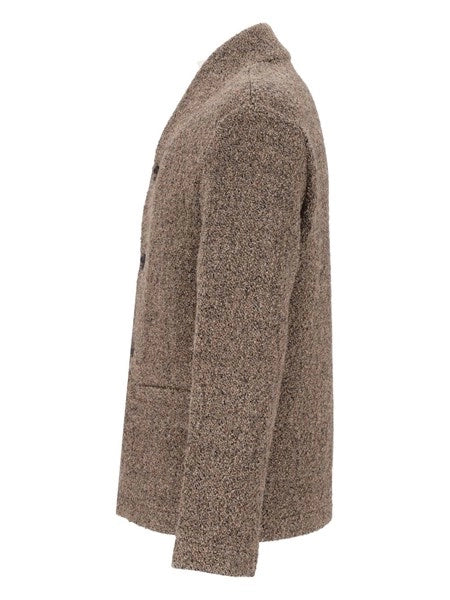 Giacca monopetto in misto lana bouclé