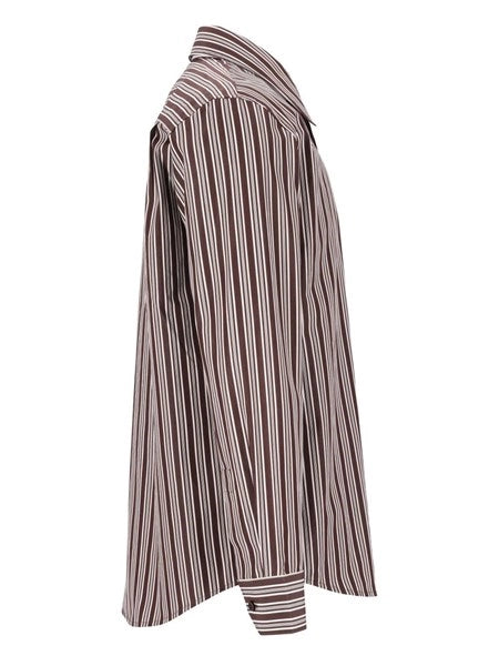 Camicia in popeline di cotone a righe