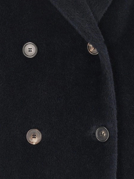Cappotto midi in alpaca e lana