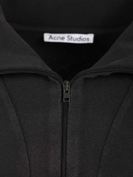 Felpa a mezza zip con logo