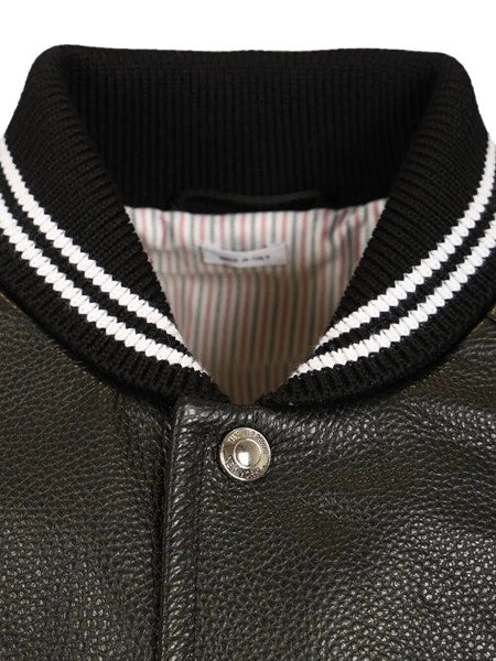 Giacca bomber 4-Bar in pelle