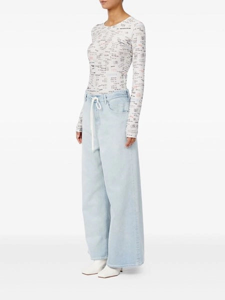 Jeans gamba larga