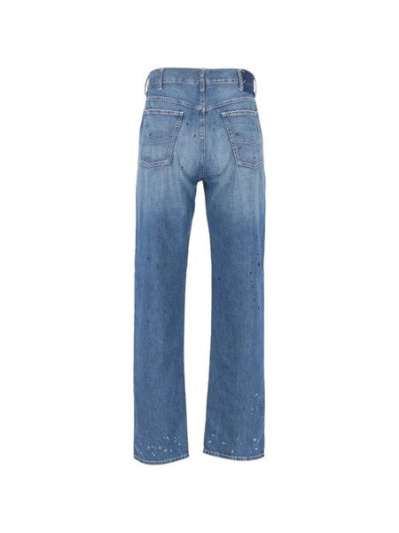 Jeans in denim trattato