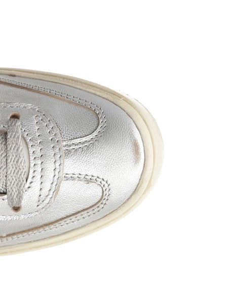 Sneaker "Soul Star" in pelle argento metallizzato