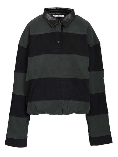 Maglione polo a righe