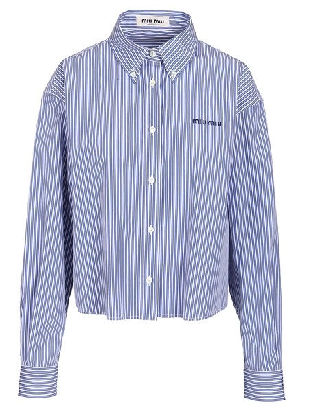 Camicia in popeline con logo