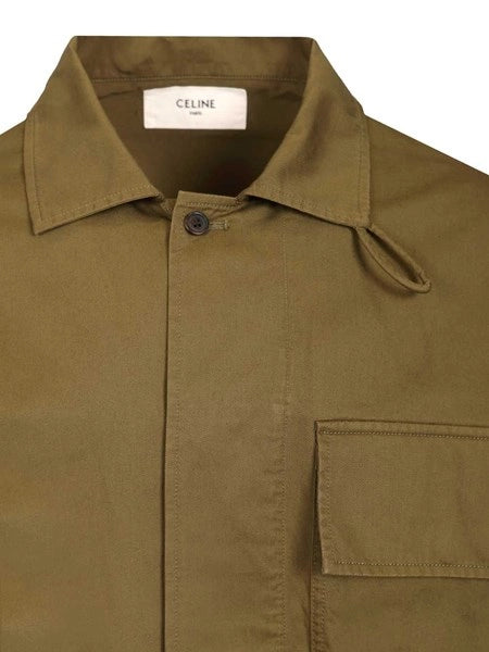 Camicia oversize in twill di cotone e lino
