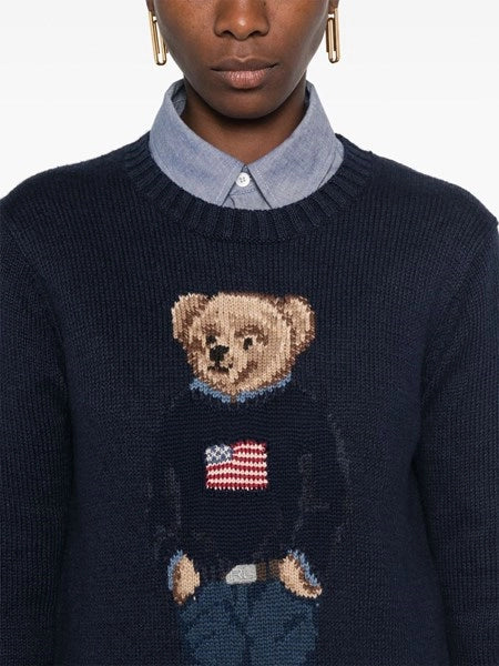 Maglia Polo Bear in cotone e lino