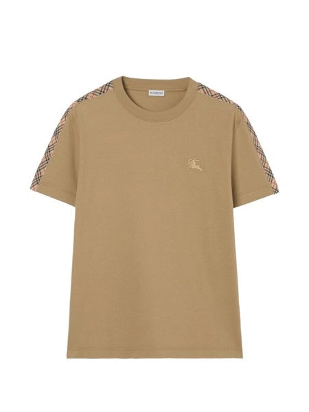 T-shirt in cotone con finiture Check