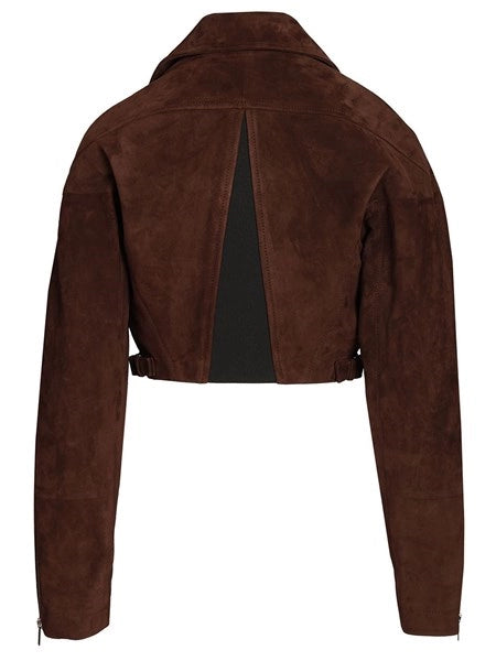 Giacca biker cropped