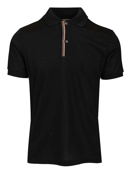 Polo con rifiniture a righe
