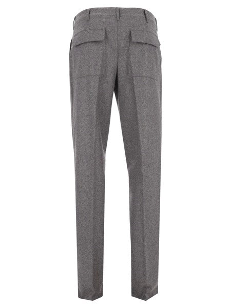 Pantaloni sartoriali in misto cashmere