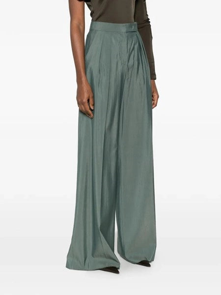 Pantalone Ampio In Lana E Seta