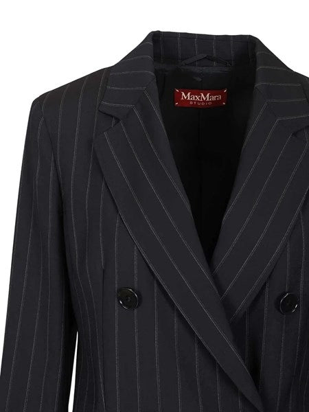 Blazer doppiopetto in lana gessata