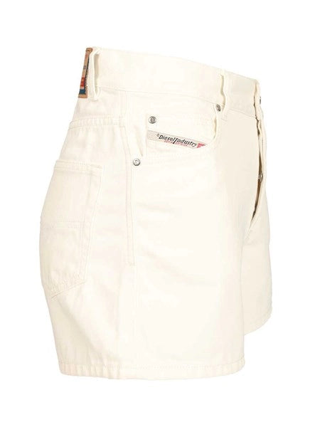 Shorts in denim bianchi