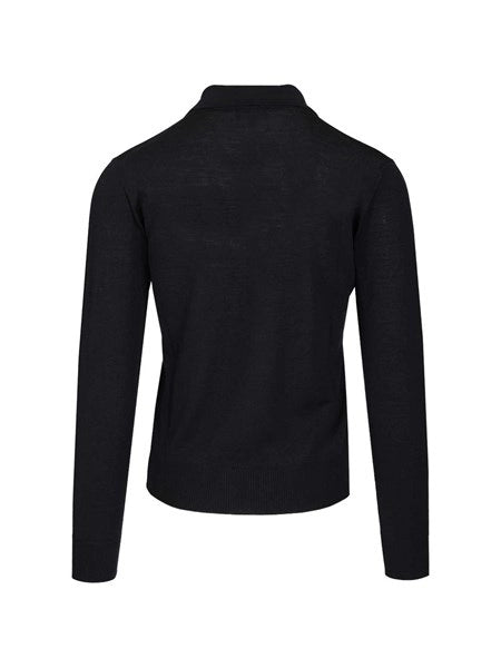 Polo maniche lunghe in lana