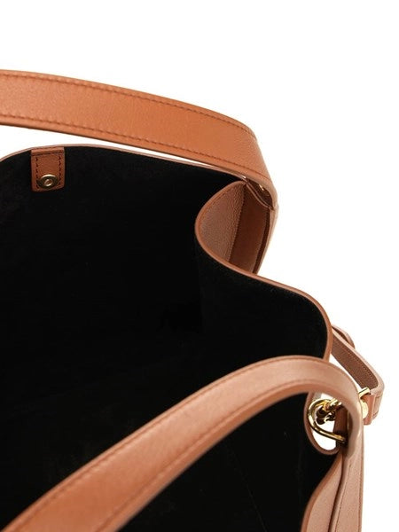 Borsa a cubo piccola in pelle