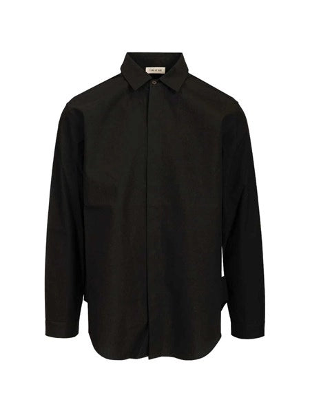 Camicia in cotone e lana