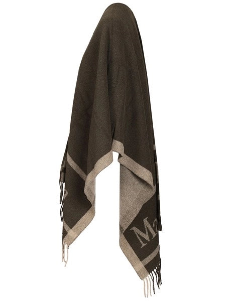 Poncho in lana jacquard