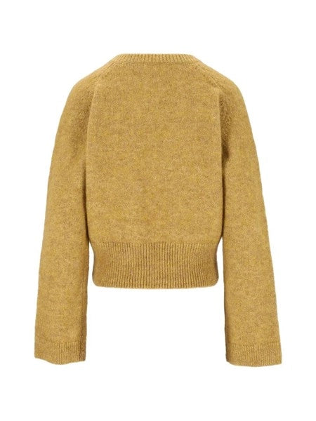 Maglia in mohair a V profondo