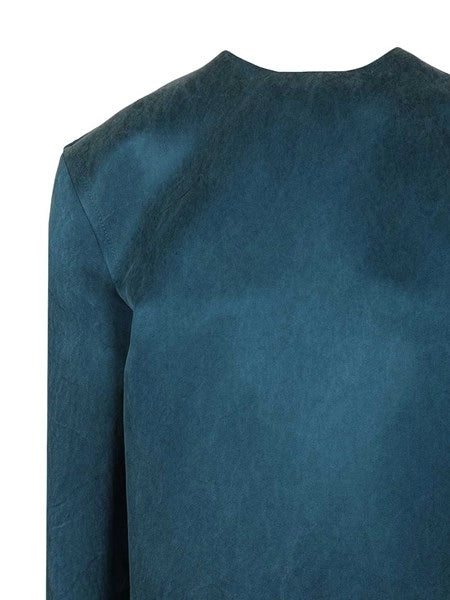 Abito boxy in raso di seta stonewash